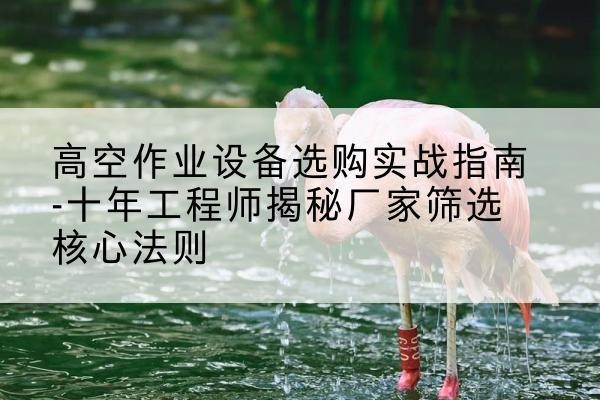 大余剪叉式升降机厂家-高空作业设备选购实战指南-十年工程师揭秘厂家筛选核心法则
