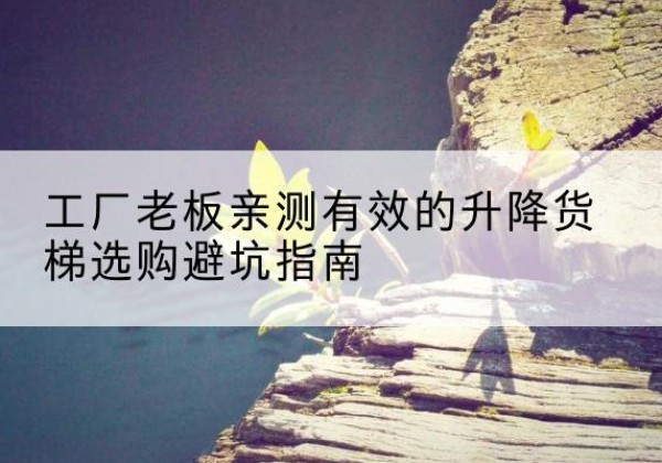 大余升降货梯怎么选-工厂老板亲测有效的升降货梯选购避坑指南